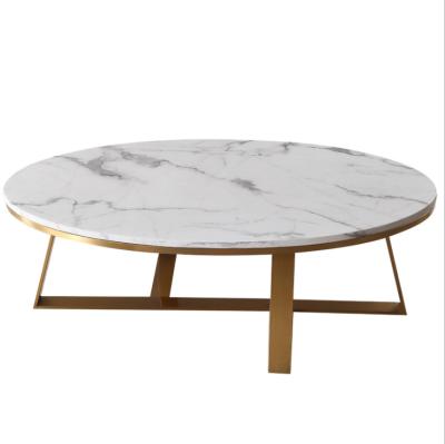 China (Other) Adjustable Modern Stainless Steel Round Marble Smart Luxury Coffee Table for sale