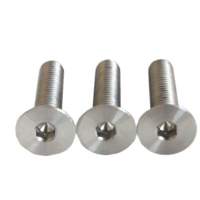 China High Strength Aluminum DIN7991 M5x20 Socket Countersunk Hex Head GR5 Titanium Bolts Screws For Industry for sale