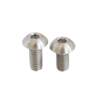 China High Strength Mushroom Head GR5 Ti-6al-4v Titanium Hex ISO7380 M6 Button Head Plug Socket Bicycle Bolts For Bicycle for sale