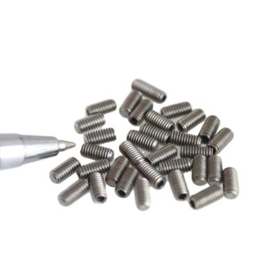 China Worm resistant din913 M3x16 rust hex socket set worm screws with flat point Gr1 Gr2 titanium screws for sale