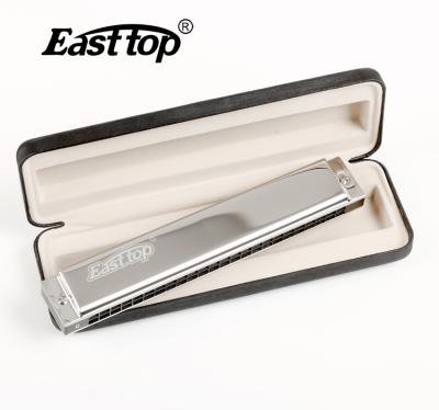 China ABS+Metal T2403 EASTTOP Tremolo Harmonica Mouth Organ 24 Hole Harmonica With OEM Service for sale