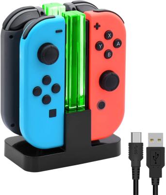 China LED Indicator DOBE Charging Cord For Nintendo Switch 4 Joy Con For Nintendo Switch JoyCon With Type C Charging Station USB Dock for sale