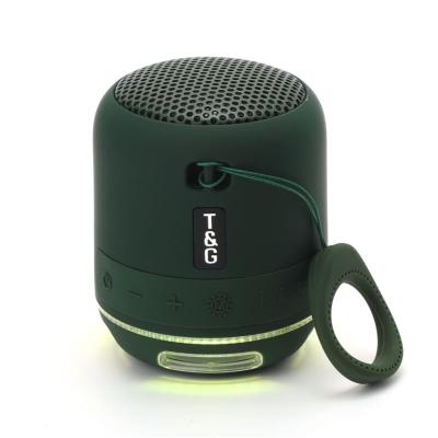 China Portable Outdoor Light Mini Column Stereo Music Surround Bass Box Wireless Wireless Speaker LED Speaker for sale