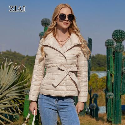 China Wholesale QUICK DRY Button Through Coat Cropped Jacket Women Lightweight Quilted Short Stripper Jacket for sale