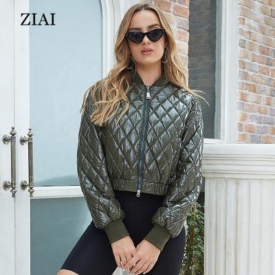 China Anti-wrinkle fashion top selling spring women short slim jacket green casual jacket coat outwear for sale