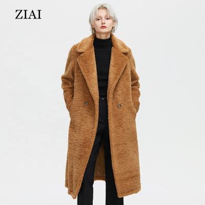 China Best Quality Oversized Coat Strap Jacket Fleece Teddy Fashion Long Teddy Coat Wholesale Retail Windproof for sale