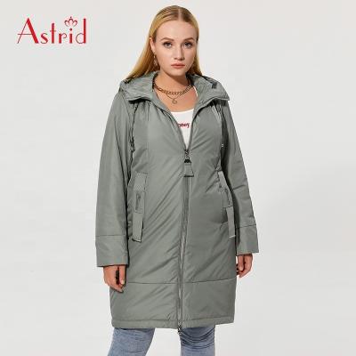 China Wholesale Custom Anti-Wrinkle Thin Cotton Coat Side Pocket Zipper Hooded Coat Warm Windproof Casual Spot Long for sale