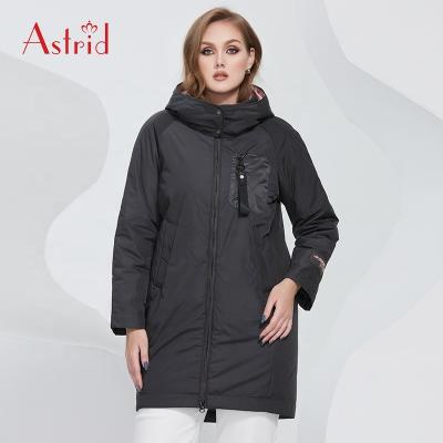 China Wholesale Custom Anti-Wrinkle Thin Cotton Coat Side Pocket Zipper Hooded Coat Warm Windproof Casual Spot Long for sale