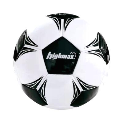 China Black PU/TPU/PVC Football Leather Soccer Ball Machine Soccer Ball Stitched Ball For Training for sale