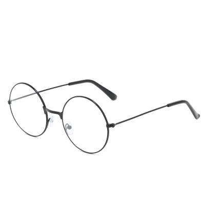 China For Reading Glasses The New Lightweight Round Frame Glasses Eyeglasses Student Metal Optical Frame Adjustable Degree Glasses for sale