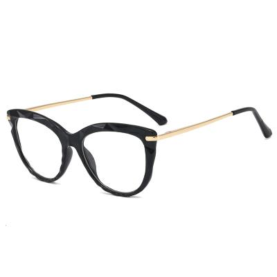 China 2019 Reading Glass Fashion Cat Eye Optical Frame European Crystal Adjustable Blue Light Blocking Frame for sale