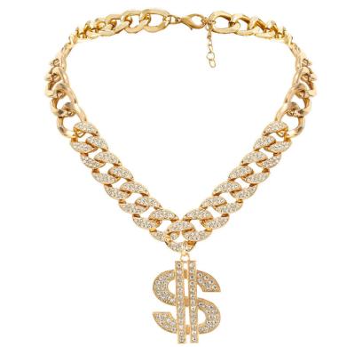 China Hot Fashion Alloy CZ Gold Plated Necklace Twist Chain Casual/Sporty Drop $$ Necklace For Women for sale