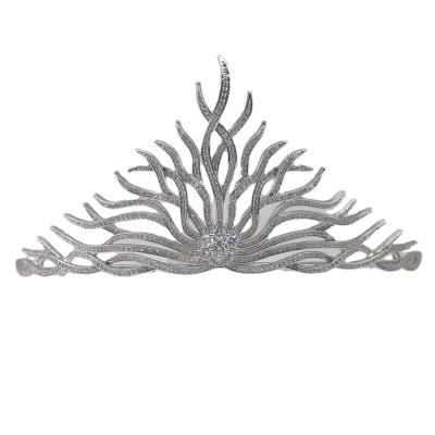 China 2021 New Plant Plankton Brass Fashion Crown Tiara Women Pageant Jewelry Hair Accessories for sale