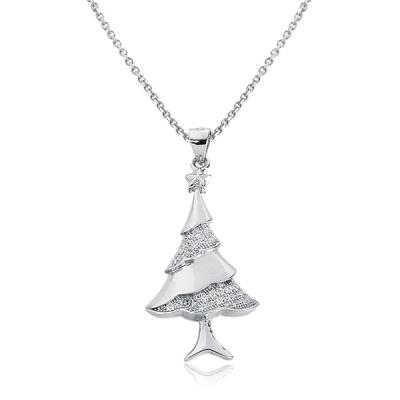 China CLASSIC 2021 Fashion Necklace New Year Gift Christmas Tree Necklace For Women for sale