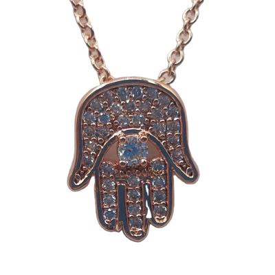 China New Hot Selling Hiphop Indian Jewelry Palms Mix Color Oil Drip Devil Eyes Modeling Pendant Necklace for sale