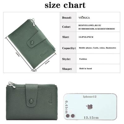 China Small Waterproof Bifold Wallet Slots Coin Purse Card Holder Double Zipper Cards Wallet For Women for sale