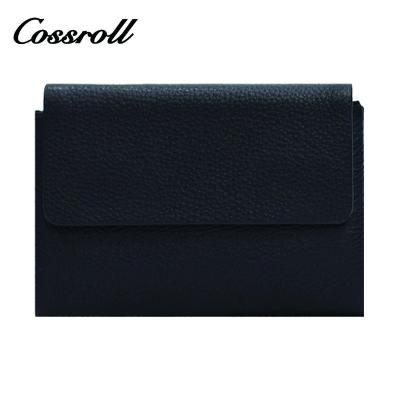 China 2022 new fashion high quality custom made card wholesale waterproof double fold card holder leather wallet for sale