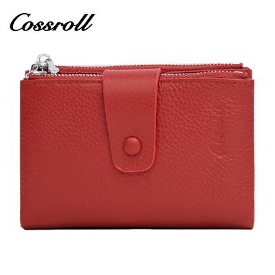 China Factory wholesale black genuine leather wallet waterproof small for women 2022 fashionable for sale