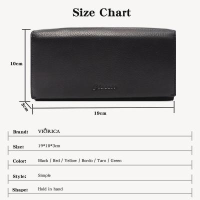 China New small women's wallet long card purse Korean simple slim student bag waterproof multi-card pure color clutch bag for sale