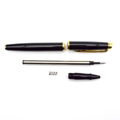 China Promotional Roller Pen Hot Selling Black Metal Roller Pen Luxury Business Gift for sale