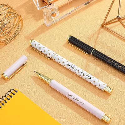 China office & School Pen 3 Pcs Metal Tip Pen Encouraging Pen Present Black Ink Custom Pen for sale