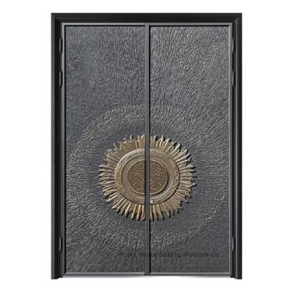 China Front Double Door Bulletproof Exterior Modern Decorative House Security Main Door for sale