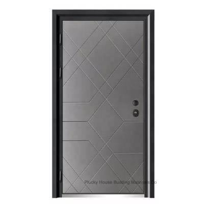 China Modern High End Decorative Exterior Metal Door Case Bulletproof Aluminum Main Door for sale