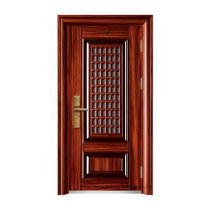 China Security Door Modern Simple Design Residential Exterior Steel Leaf Entry Door for sale