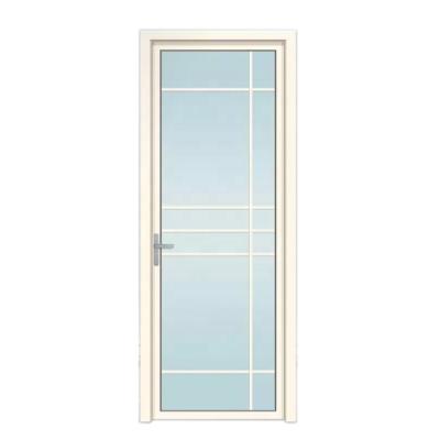 China Modern Modern Design Frosted Glass Aluminum Swing Bathroom Door for sale