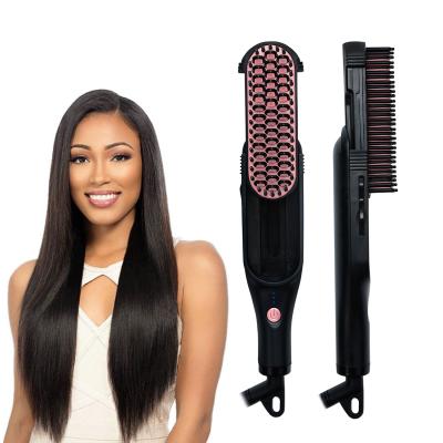 China 069-1 Magical hot stylers electric brush straightener anti-scalding folding straight hair comb for sale