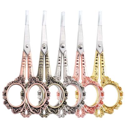 China Multifunctional Plum Edge Manicure Scissors Vintage High Quality Handle Eyelash Trimming Tools CUTICLE Manicure Lace Nail Trimmer for sale