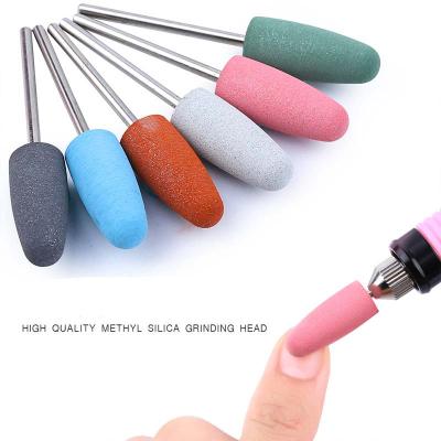 China Remove Nail Polish 6Pcs High Quality Silicone Nail Drill Bit Set Electric Manicure Bit For Drill Machine Nail Salon Supplies for sale