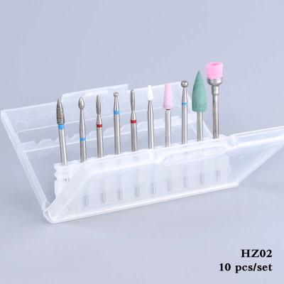 China Nail Solvent Diamond Carbide Nail Drill Bit Set High Quality Manicure Drill Machine Accessories For Polishing for sale