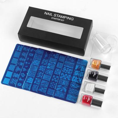 China Wholesale DIY Nail Kit Professional Nail Art Stamp Kits Nail Punching Machine Stamping Plate Printing Oil Kit Nail Salon for sale