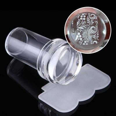 China Jelly Clear Nail Stampers Transparent Head Punching Machine Hot Selling Nail Art DIY Small Style Small New Silicone Stamping Kit for sale