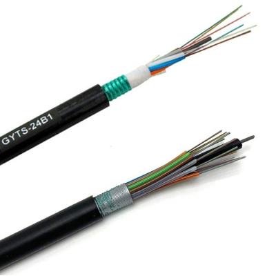 China Factory Price GYTS Outdoor Fiber Optic Cable Steel Tape Armored Stranded Loose Tube Cable 2-144 Core for sale