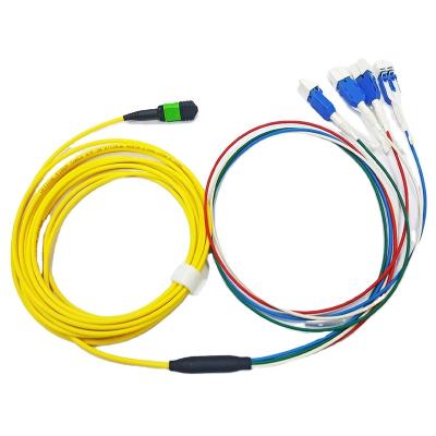 China 8C MPO to Uniboot LC Data Center QSFP SFP MPO-Modules Single Mode Fiber Optic MPO Fanout Patch Cord Uniboot LC Fanout Patch Cord for sale