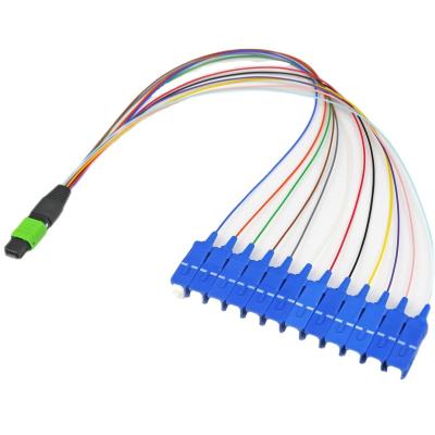 China 12 Core MPO Male To SC 12C Cassette MPO Hybrid Harness Module Fiber Optic Patch Cord Hybrid Harness Module Patch Cord MM Data Center MPO-SC for sale