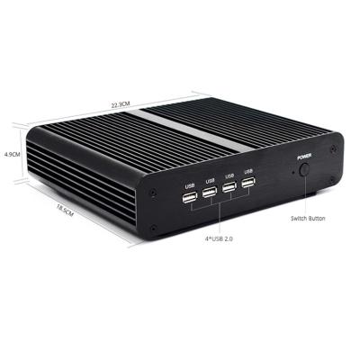 China Fanless System Hot Selling 10th Generation Add 300M Wifi Antenna Dual Computer Core i7 10510U Mini Fanless System for sale