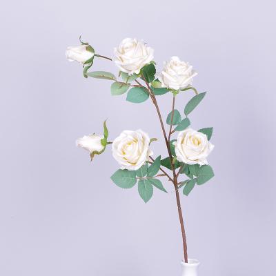 China JAD Silk Rose Artificial Flowers For Wedding Decoration Long Stem Artificial Roses Buds Artificial Flowers for sale