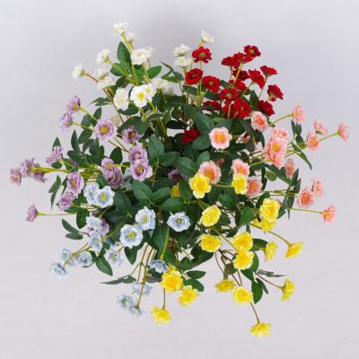 China Real Mini Roses Bunches Artificial Silk Durable Silk Artificial Wild Mini Plant Selling Pretend Artificial Flowers Mini Flowers For Crafts for sale