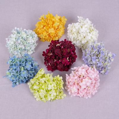 China Fashional Artificial Flowers JAD 176 White Large Petals Hydrangeas For Hydrangea Flower Arrangement Hydrangea Silk Flower Heads for sale