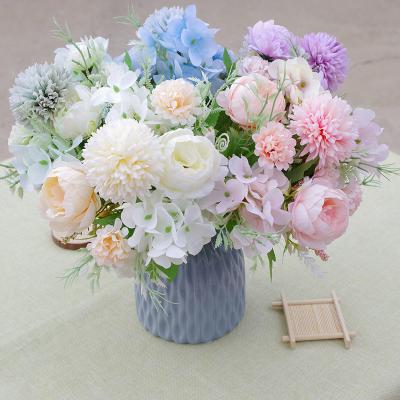 China Hand Made Silk Artificial Peonies Flower Wedding Decoration Peonies Artificial Silk Flower Asian Bouquet for sale