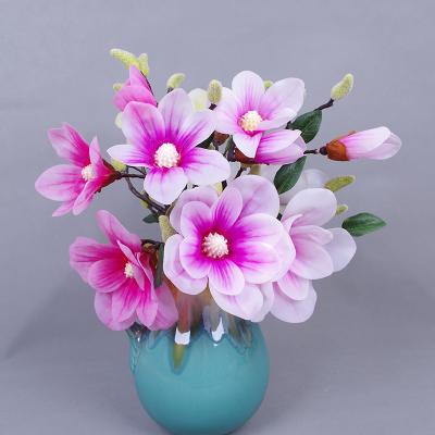 China Real Touch Christmas Magnolia Flower Decor JAD Wholesale Single Short Stem 45cm Size Natural Latex for sale