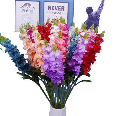 China Wholesale JAD Artificial Flowers Delphinium Blue Beautiful Colorful Artificial Flower Long Stem Blooms Home Decoration Artificial Flowers And Greenery for sale