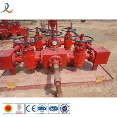 China Five Gate Design Wellhead Drilling H2S Service Choke Manifold / Manual Choke Manifold Price for sale