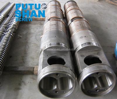 China Conical PVC WPC Profile Pipe Extruder Twin Screw And Barrel For Extruder Machine for sale