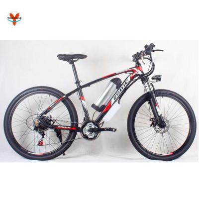 China Steel&alloy Chinese manufacturer customized aluminum alloy frame 26 inch adult 48V 8Ah 21 speed electric bicycle mountain bike for sale