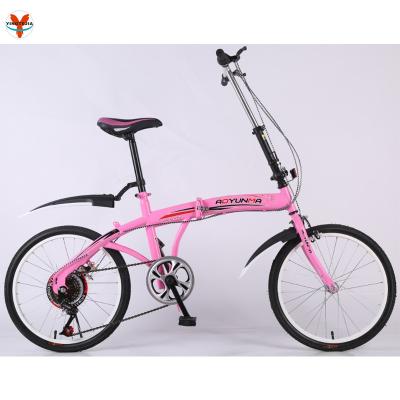 China Steel 16/20inch steel bicicleta folding bicycle mini bike 6speed foldable cycle for sale