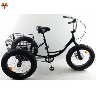 China Steel Hot sale good quality best price selling 20 inch fat tire tricycle with basket for sale